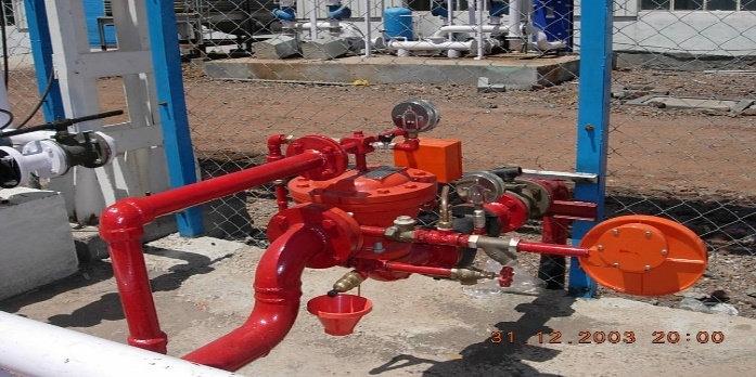 Industrial fire protection valve system installed by STPPL