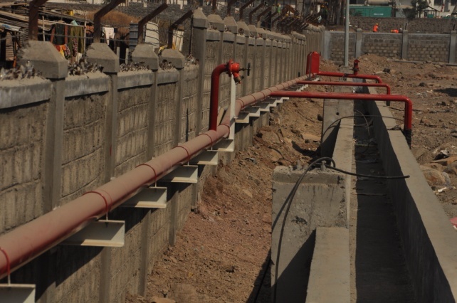 External fire-water ring main